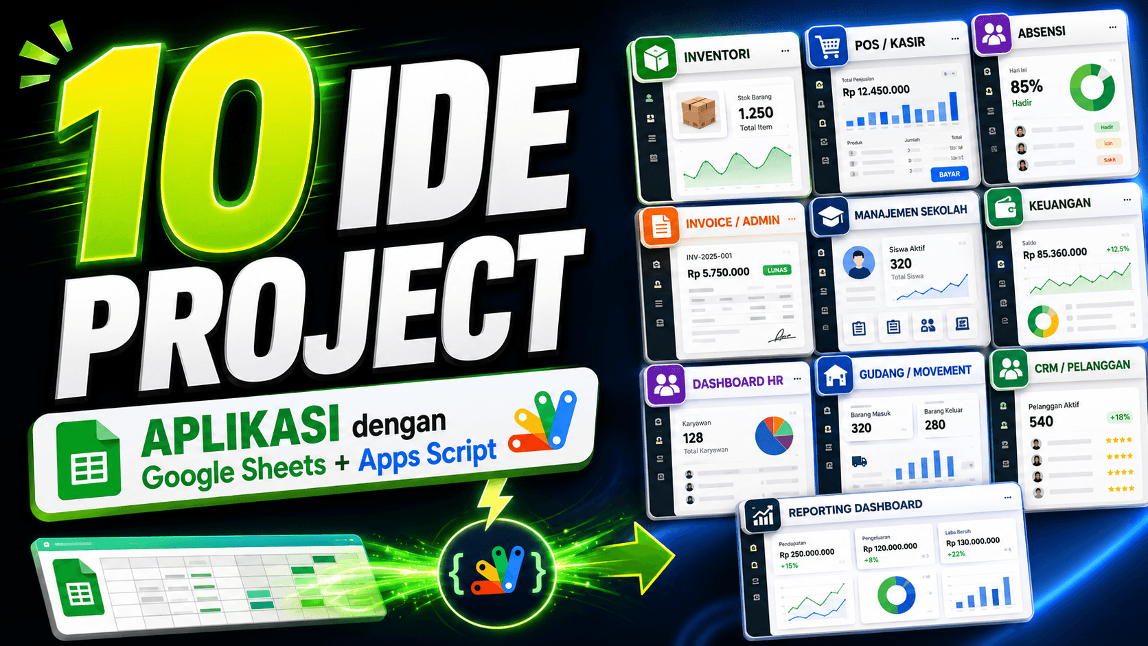 10 Ide Project Aplikasi dengan Google Sheets dan Apps Script